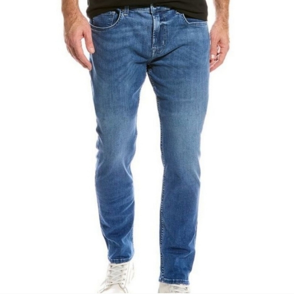 7 FOR ALL MANKIND Paxtyn Relaxed Straight Leg Blue Jeans Size 31 - Picture 2 of 7